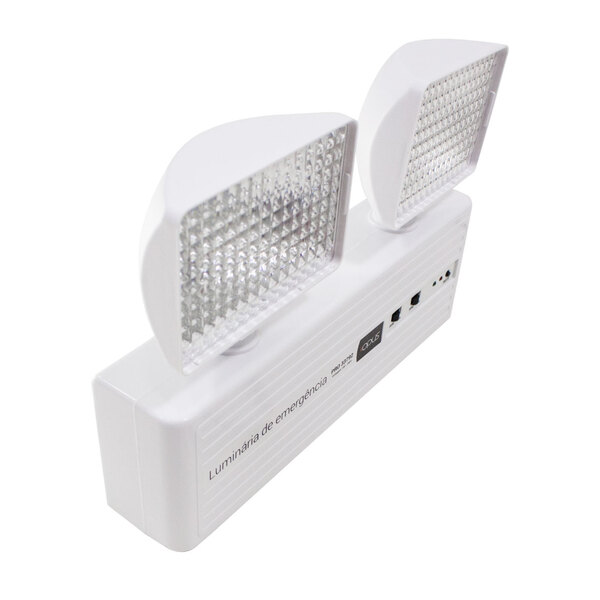 Luminária de Emergência Duplo Holofote