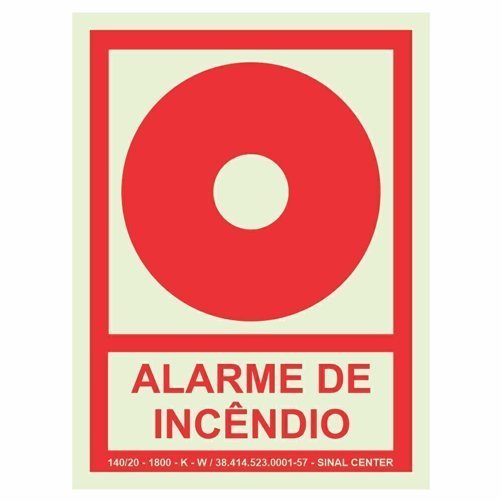 Placa de Alarme de Incêndio
